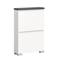 SCHUHSCHRANK Shoelove 18/60/88 cm - Grau, Holzwerkstoff (60/88/18cm) - Xonox