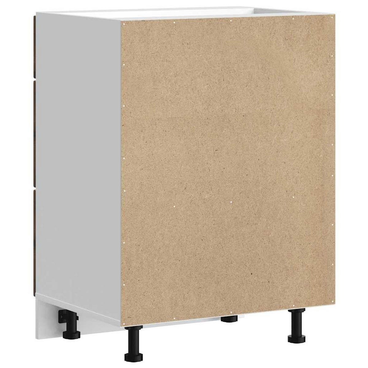 KÜCHENUNTERSCHRANK Samu Räuchereiche 60x46x81,5 cm - Eiche San Remo, Holz (60/81.5/46cm) - DELUKE