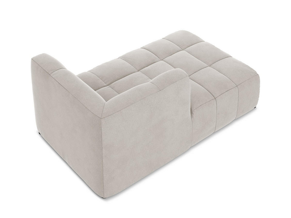 SOFAELEMENT Links Chenille Stoff Grün - Limette/Schwarz, Holzwerkstoff/Kunststoff (91/75/166cm) - Makamii