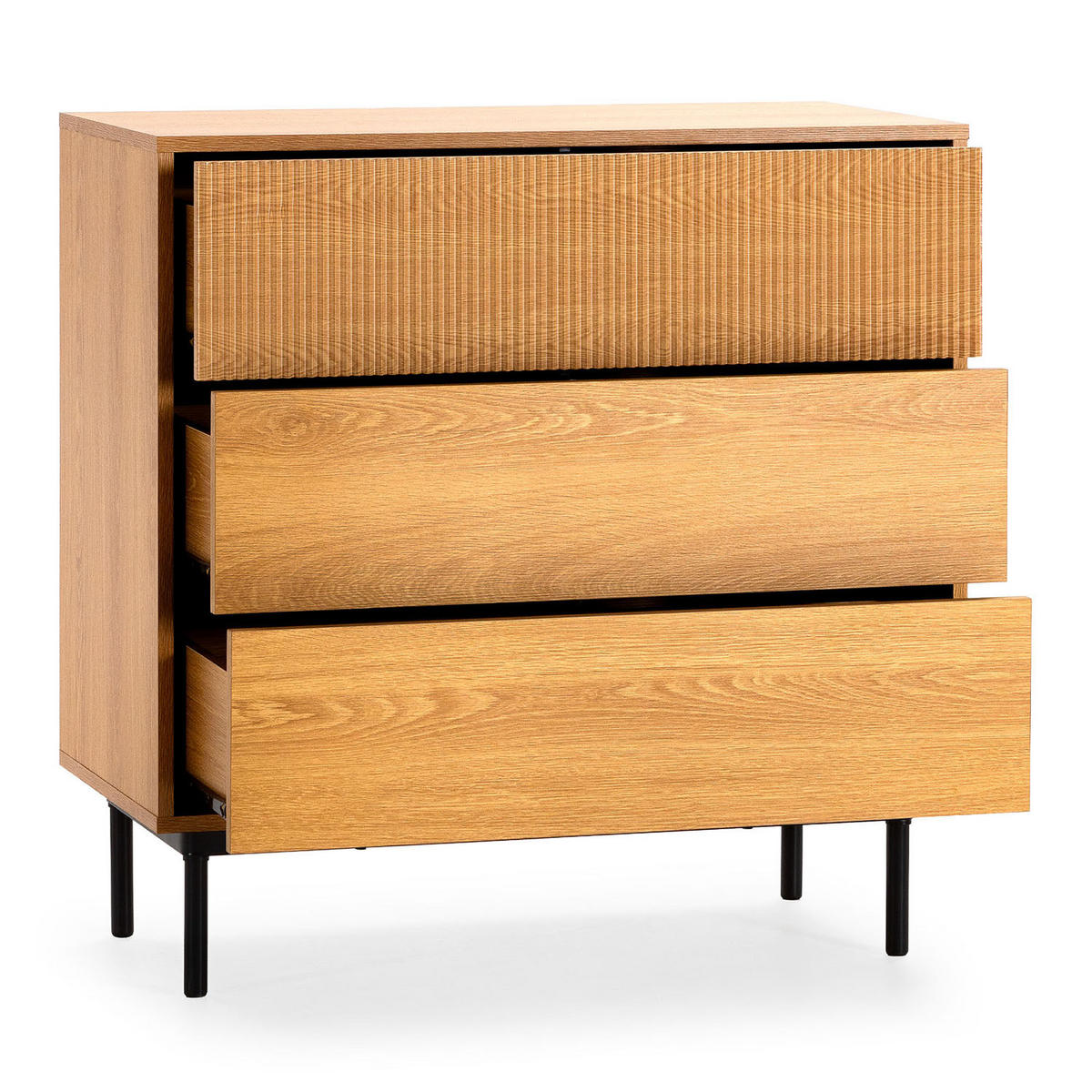 COMODA 80/80/40 Florida aspect de stejar - stejar miere, compozit lemnos (80/80/40cm) - VS Venta-stock