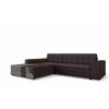 ECKSOFA Lusaka Mit Schlaffunktion - Dunkelbraun, Holzwerkstoff/Textil (292/198cm) - Fun Möbel