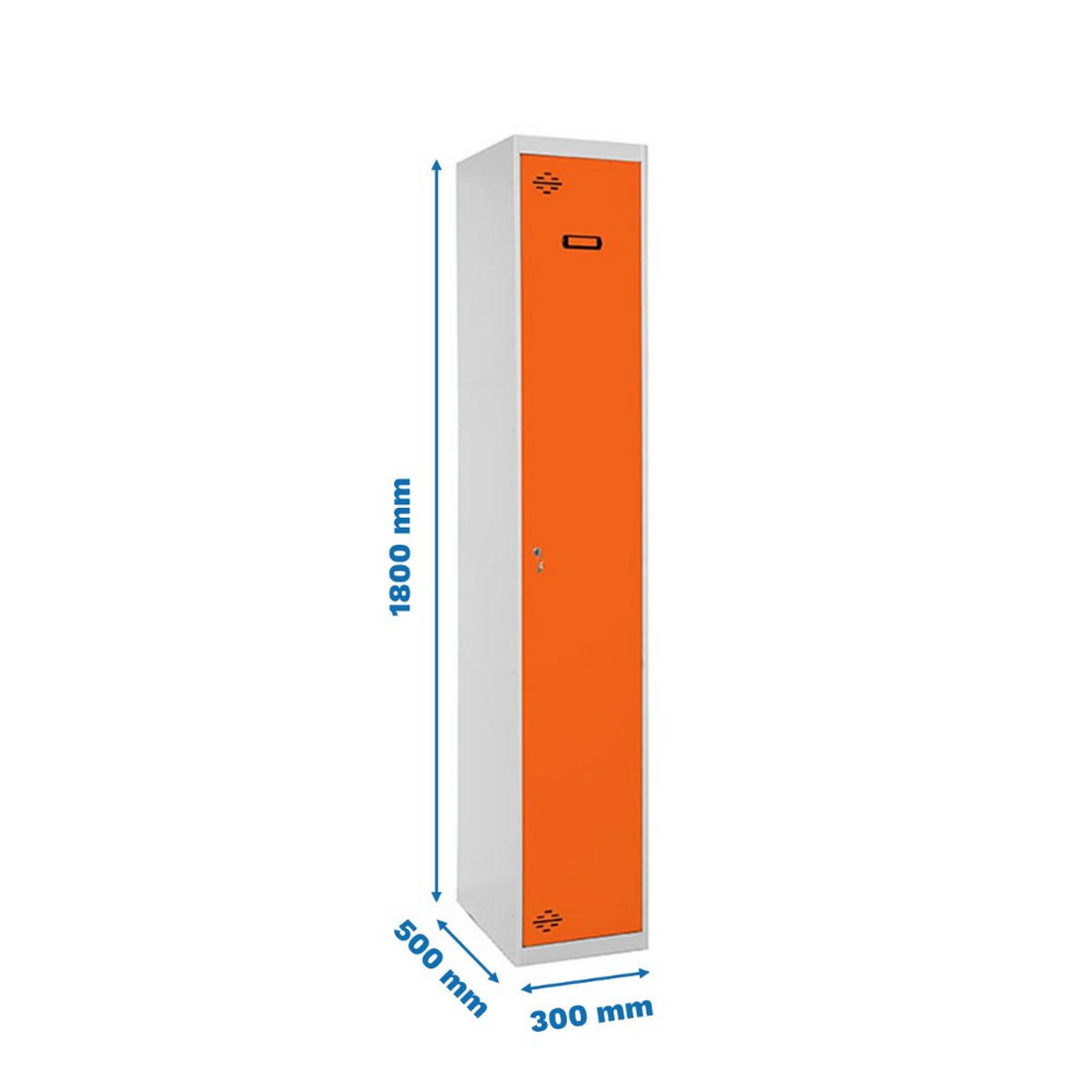 SPIND Amego HxBxT 180x30x50 cm 1 Abteil Grundmodul Grau-Orange - Grau, Metall (30/180/50cm) - PROREGAL