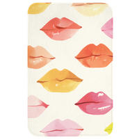 WC PŘEDLOŽKA Rty - barevné - lesklé 50x80 cm - růžová, textil/plast (50/1cm) - OnlyWow