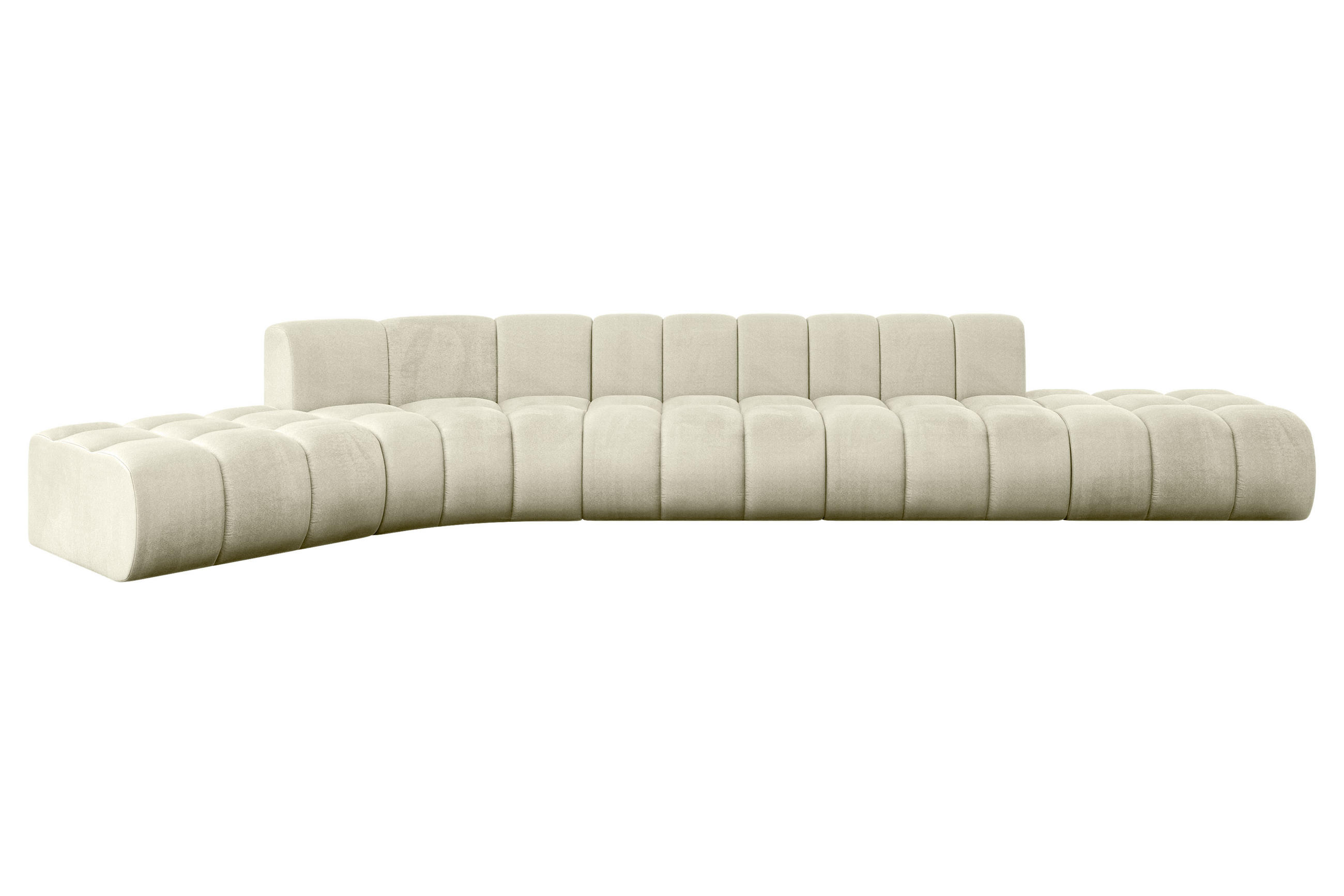 ECKSOFA modulares Sofa Solven-L2 - 471x174x70 cm Beige - Beige, Holzwerkstoff/Textil (471/174cm) - ALTDECOR