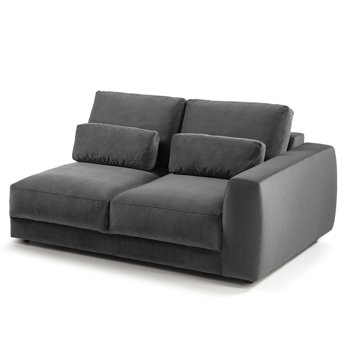 2-SITZER MODULSOFA - Grau, Textil (158/80/117cm) - home24