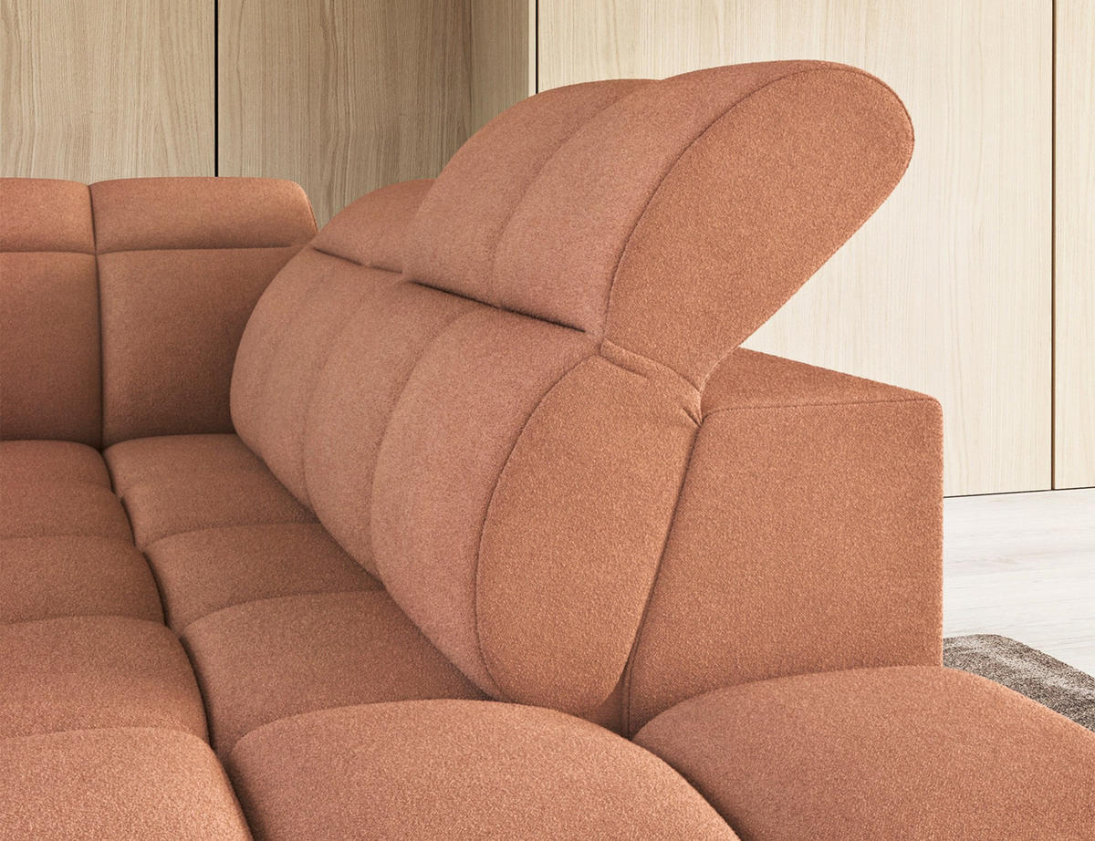 ECKSOFA Eagle R - Orange (Xillar 24) - Orange, Holzwerkstoff (258/208cm) - Möblo