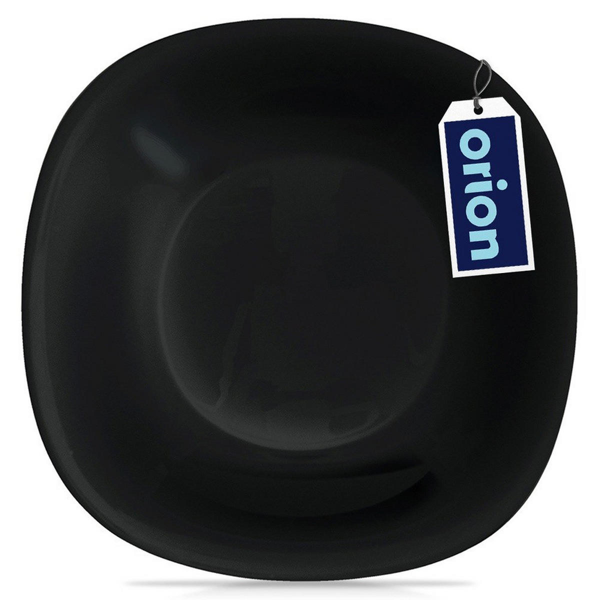 SUPPENTELLER Luna tief schwarz - Schwarz, Glas (21.5/21.5/3.7cm) - Orion 