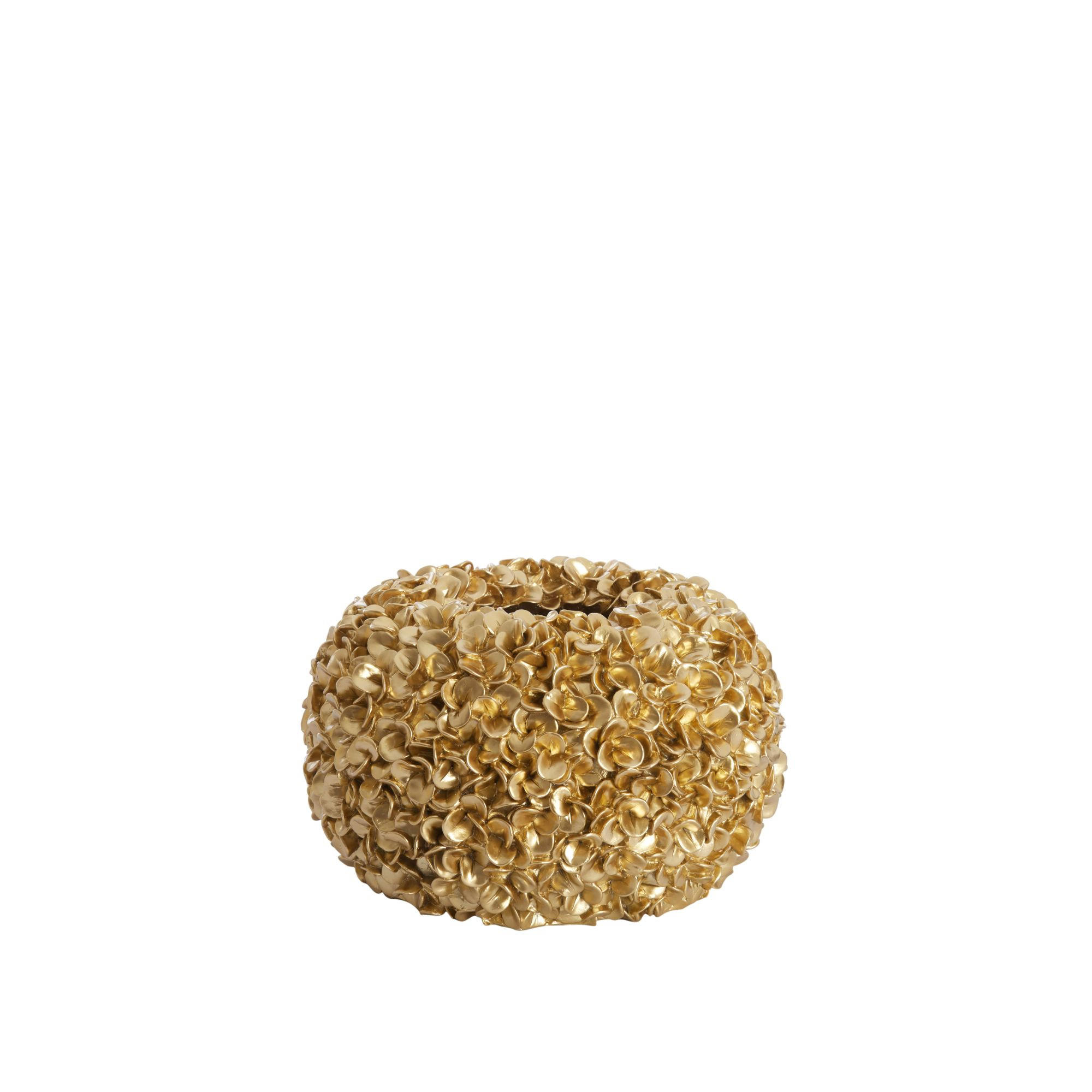 VASE Phylia Gold 38/38/23 cm - Goldfarben, Kunststoff (23cm) - Light & Living