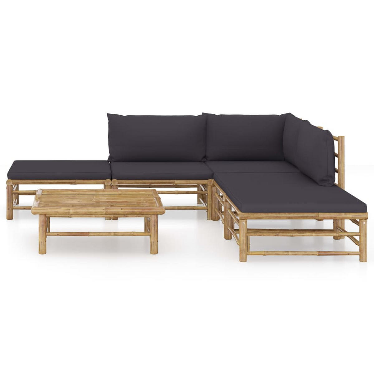 GARTENSET Rengel 6-teilig - Grau, Naturmaterialien - Nettlife