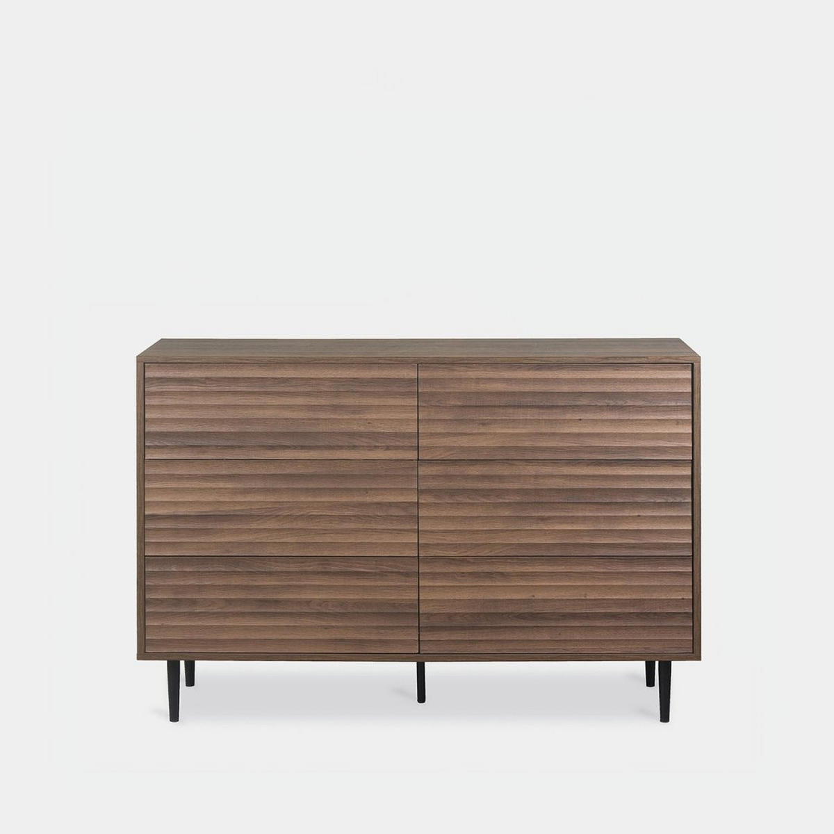 SCHUBLADENKOMMODE DOPPELTE Evoke Walnuss 120 cm x 85 cm - Walnussfarben, Holzwerkstoff (120/85/40cm) - Klast Home