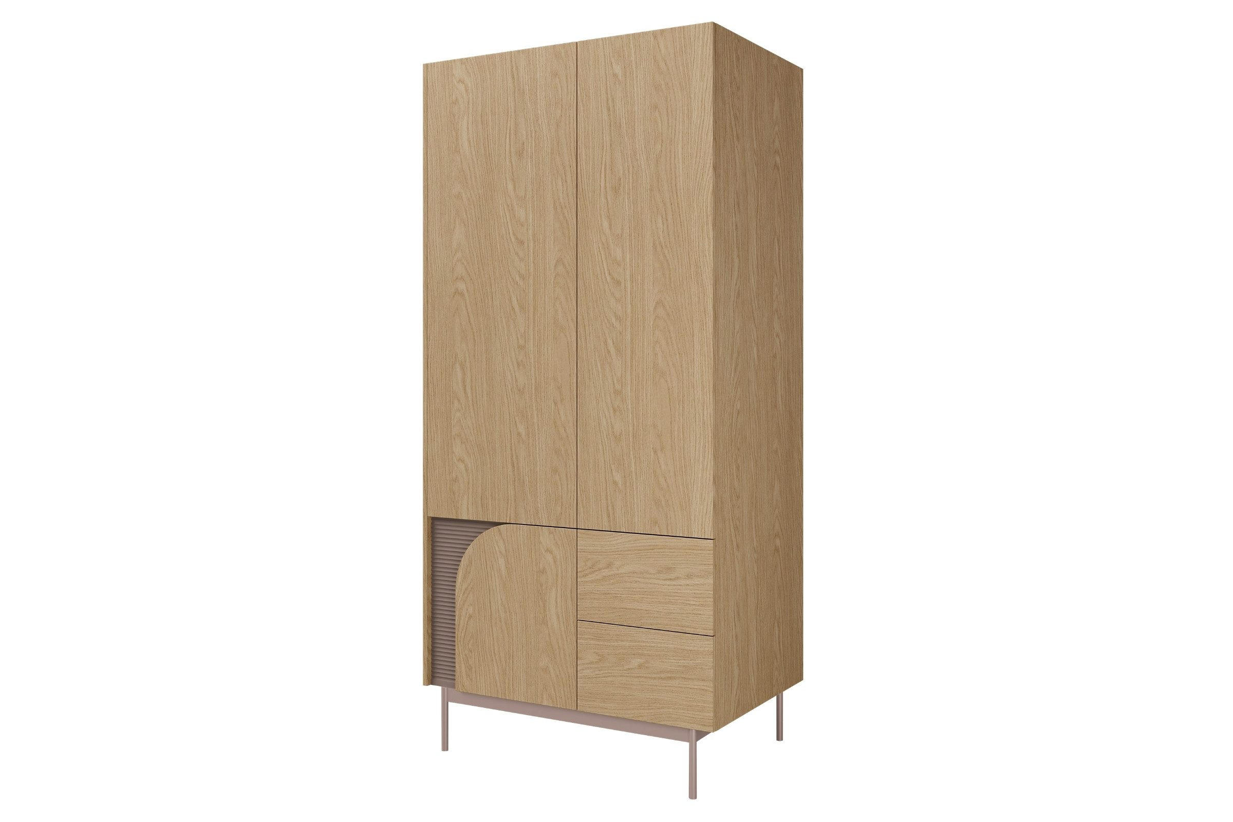 Deine Möbel 24 Kleiderschrank Eiche 92x195x60 cm