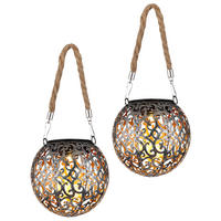 LED AUSSENLEUCHTE Metall Kupfer 2er Set - Kupferfarben, Naturmaterialien (12/12/26cm) - Globo Lighting