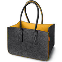 EINKAUFSKORB aus Filz - Dunkelgrau, Textil (40/27/40cm) - Miqio Design