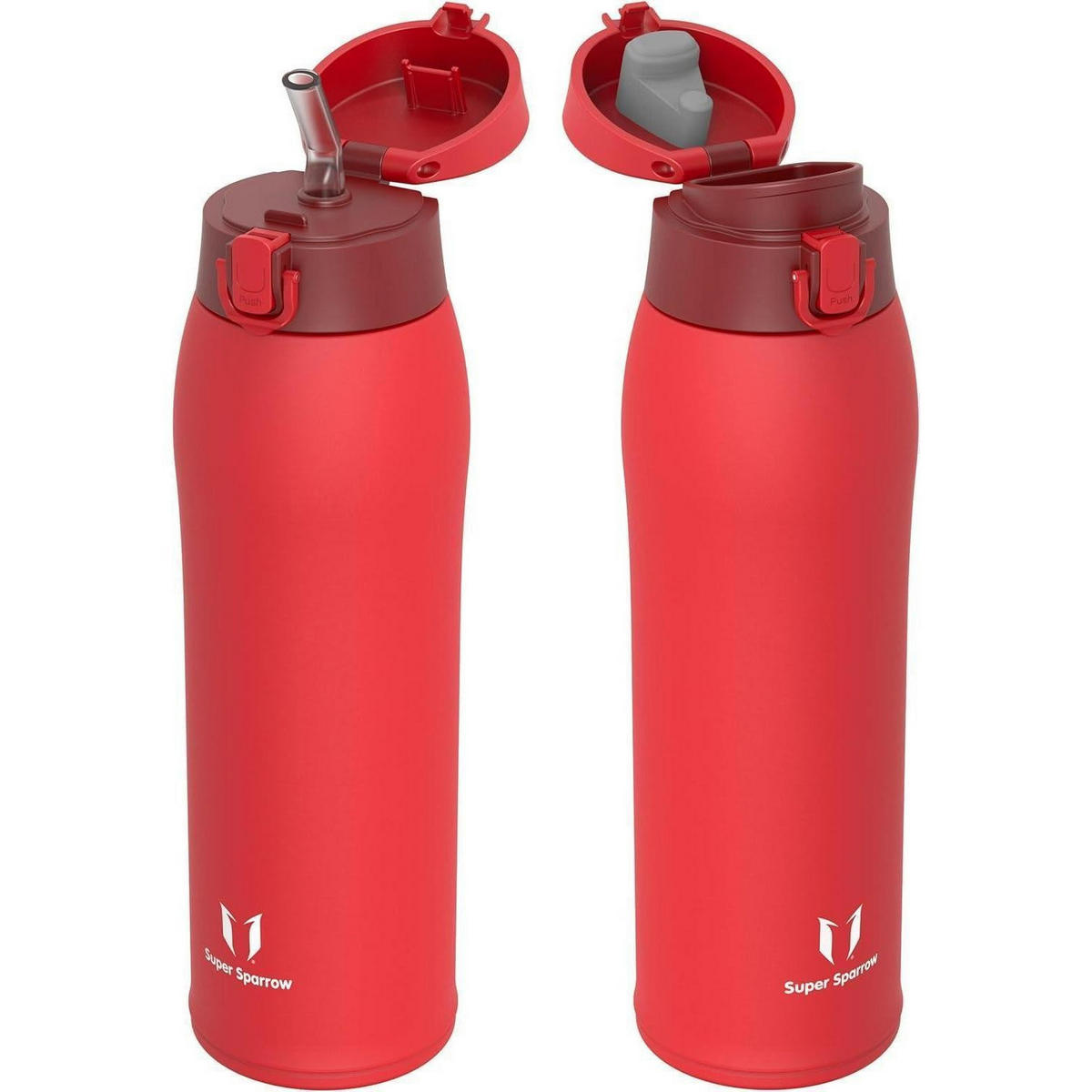 THERMOSFLASCHE Edelstahl 950 ml Ziegelrot - Rot, Metall (8.4/8.4cm)