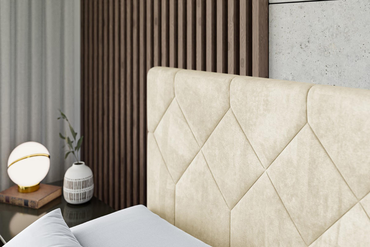 BOXBETT mit Matratze H4 und Lattenrost - CATOR - 140 x 200 - Beige - Beige, Holzwerkstoff (140/200cm) - ALTDECOR