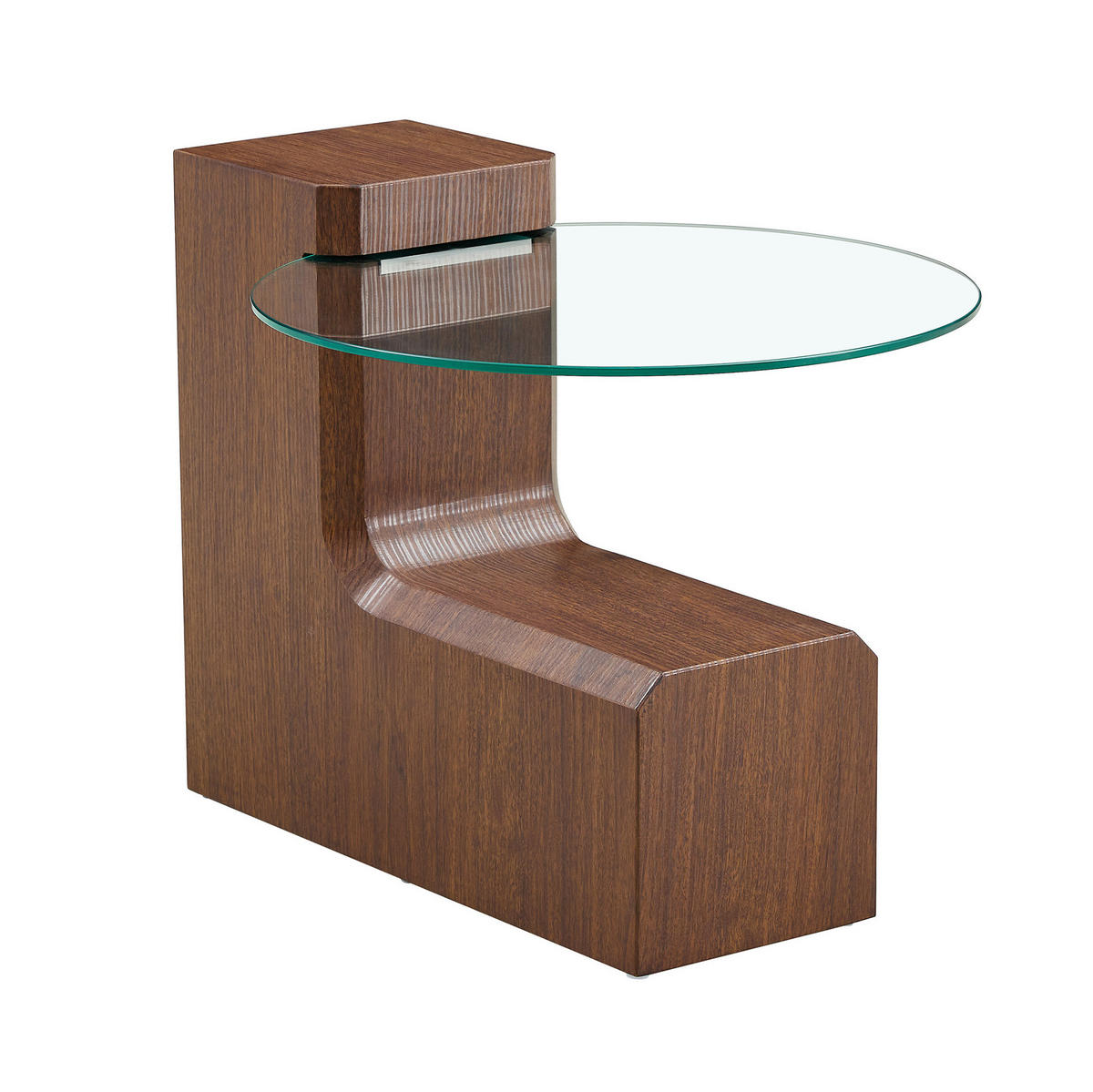 COUCHTISCH-SET 61/30 cm & 44 cm aus MDF und Glas, Nussbaumoptik mit Ablage - Nussbaumfarben, Holzwerkstoff (61/61/30cm) - Flora Grace