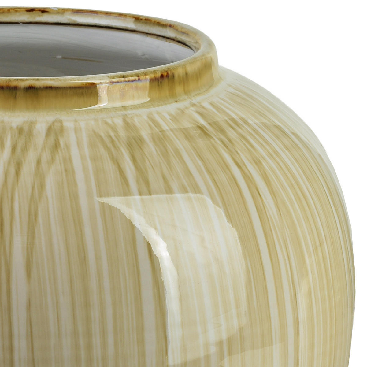 MANON Vase aus Keramik, beige - Beige, Keramik (34cm) - Mondex
