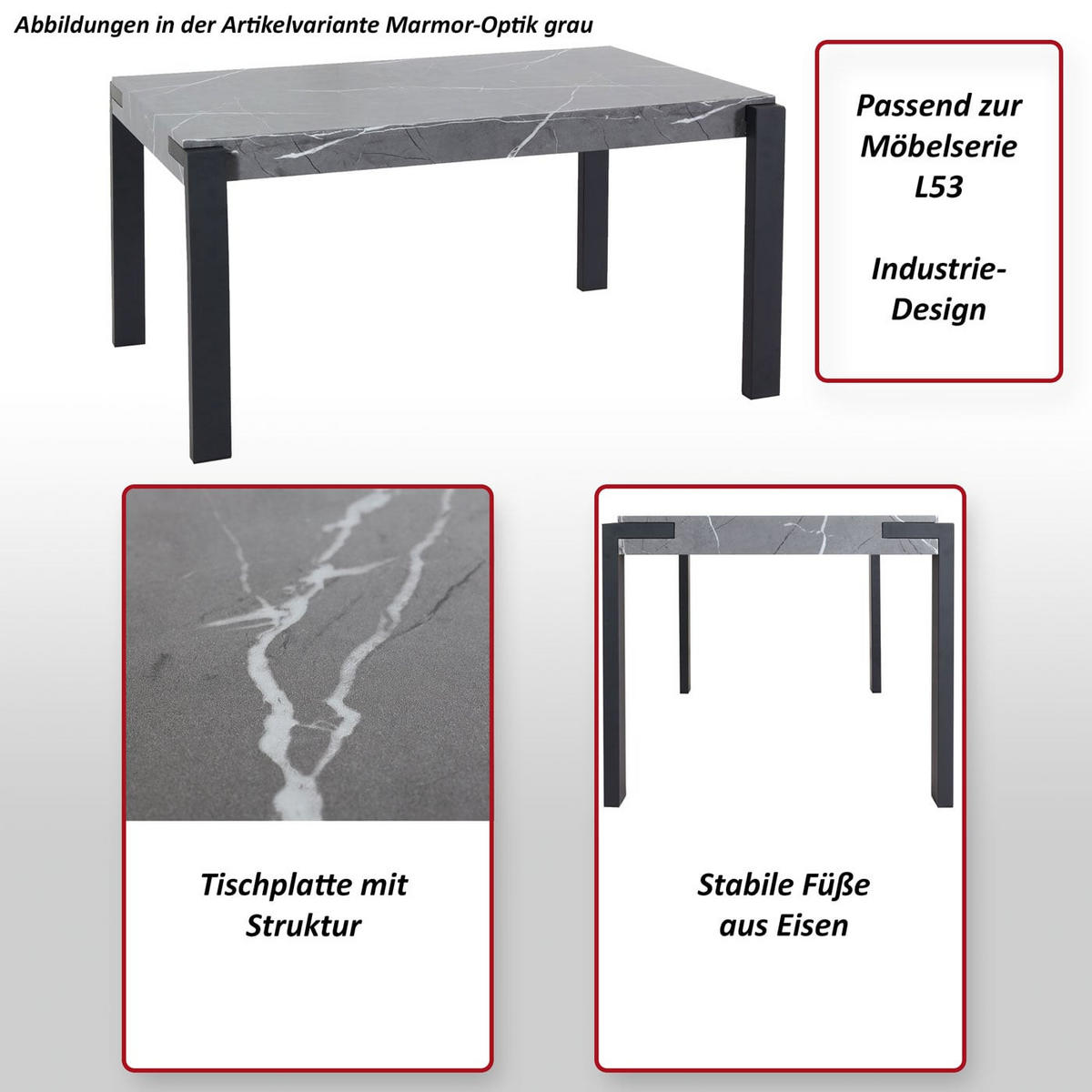 ESSTISCH rechteckig Wildeiche Dekor - Wildeiche, Holzwerkstoff (80/140/76cm) - Jamb