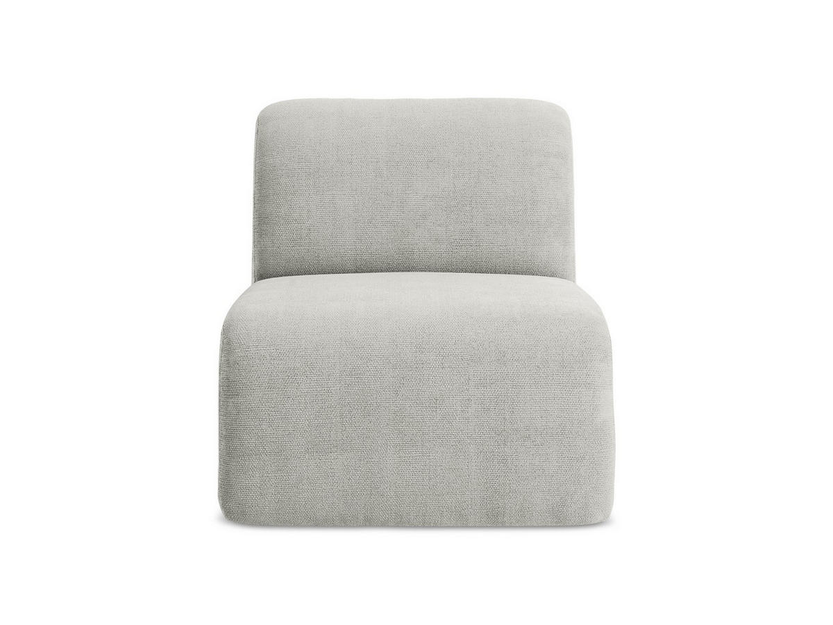 SOFAELEMENT Chenille Stoff Grau - Hellgrau/Schwarz, Holzwerkstoff/Kunststoff (70/75/94cm) - Makamii