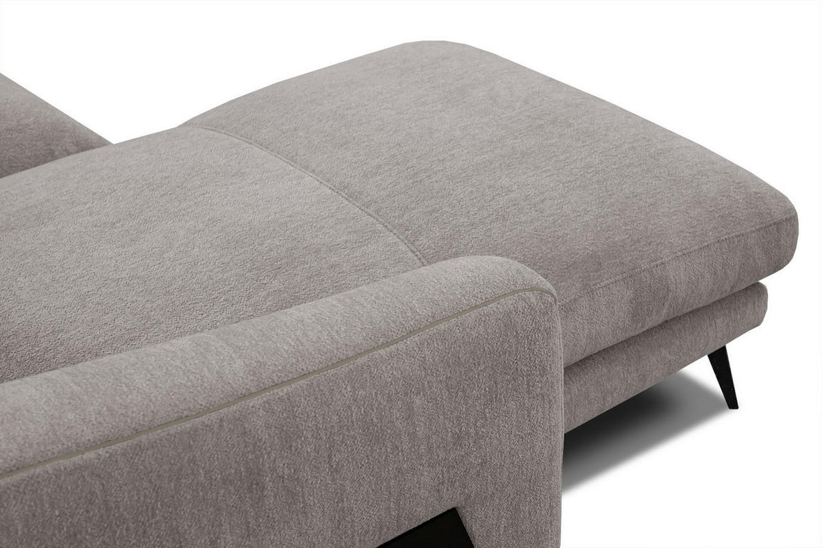 ECKSOFA WINTER 4-Sitzer, taupe - Taupe/Schwarz, Holzwerkstoff/Textil (158/269cm) - Courtois Laville
