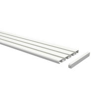GARDINENSCHIENE Slimline 100 cm, 3-/4-läufig Weiß - Weiß, Metall (8.6/1.1/100cm) - INTERDECO