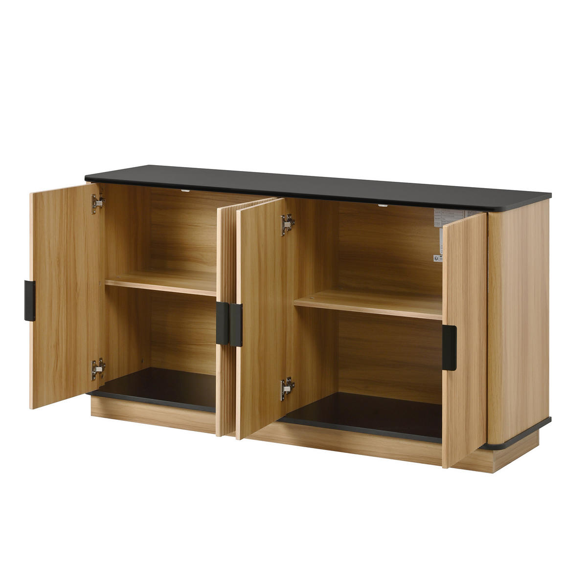 SIDEBOARD 139/40/75 cm natur aus Spanplatte mit Wellenoptik - Naturfarben, Holzwerkstoff (40/75/139cm) - OKWISH