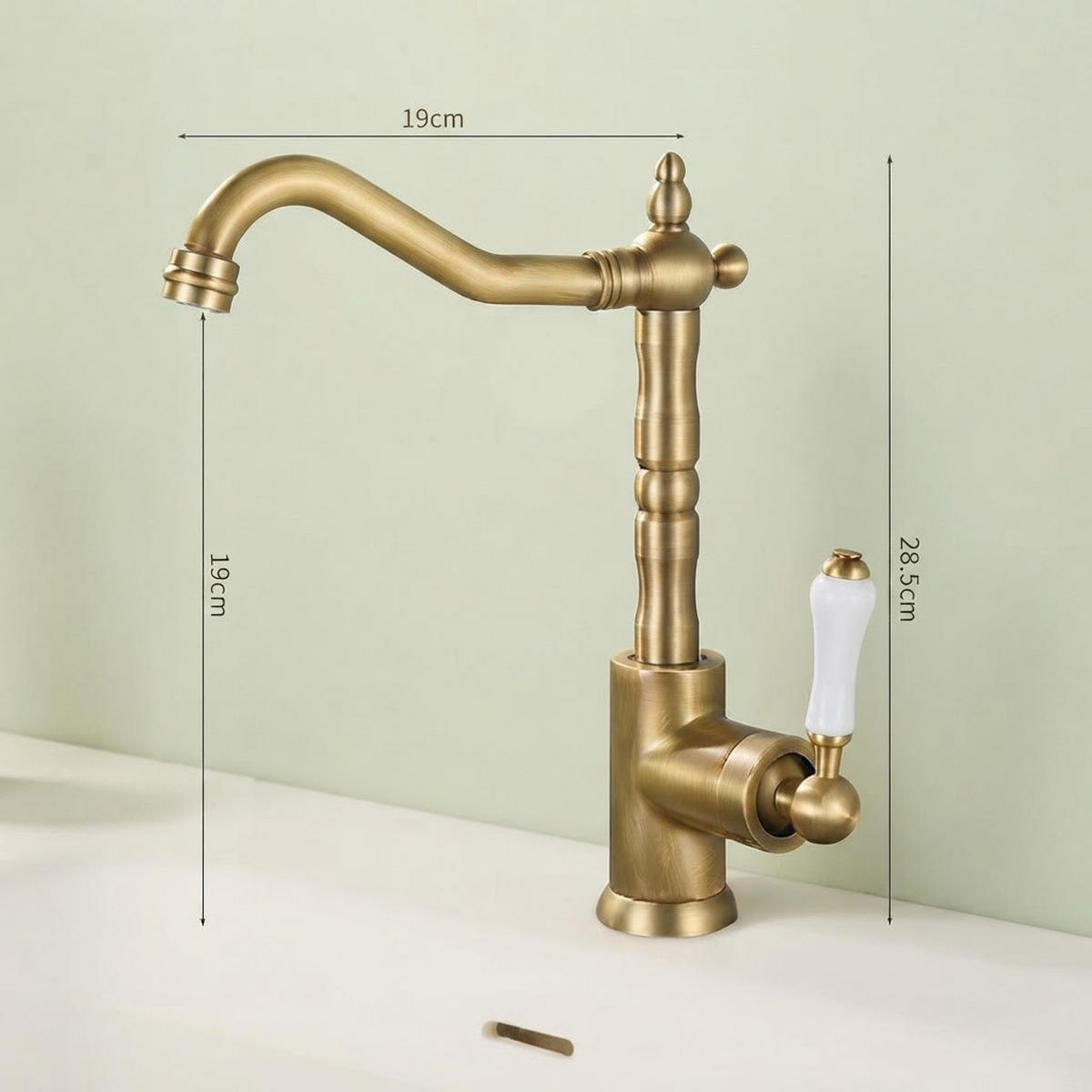 BADEZIMMERARMATUR, 28,5 x 19 cm, gold. - Goldfarben, Metall (39.5/6.5/25cm) - Vallsero