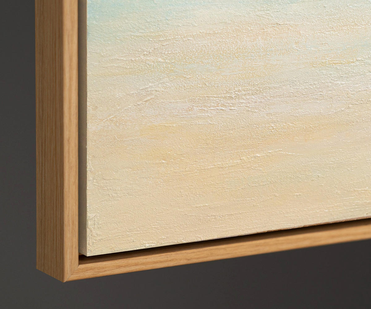 GEMÄLDE Leichtigkeit des Seins Schattenfugenrahmen Eichefarben 140x100 cm - Eichefarben, Holz (140/100cm) - YS-art gallery