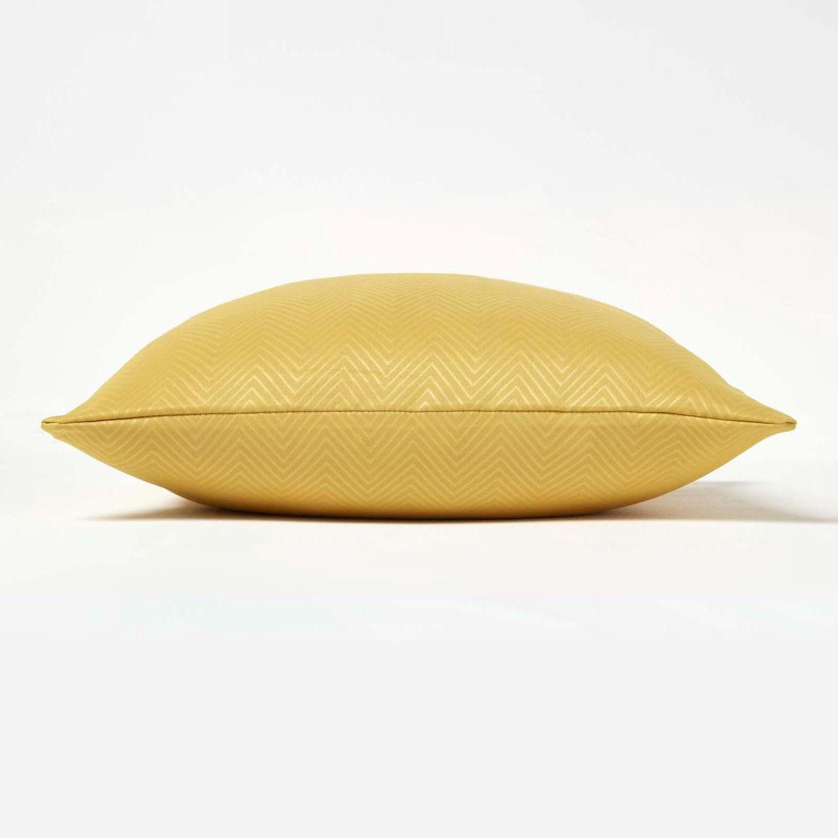 KISSENHÜLLE Fischgrät-Muster 45/45 cm - Dunkelgelb, Textil (45/45cm) - Homescapes