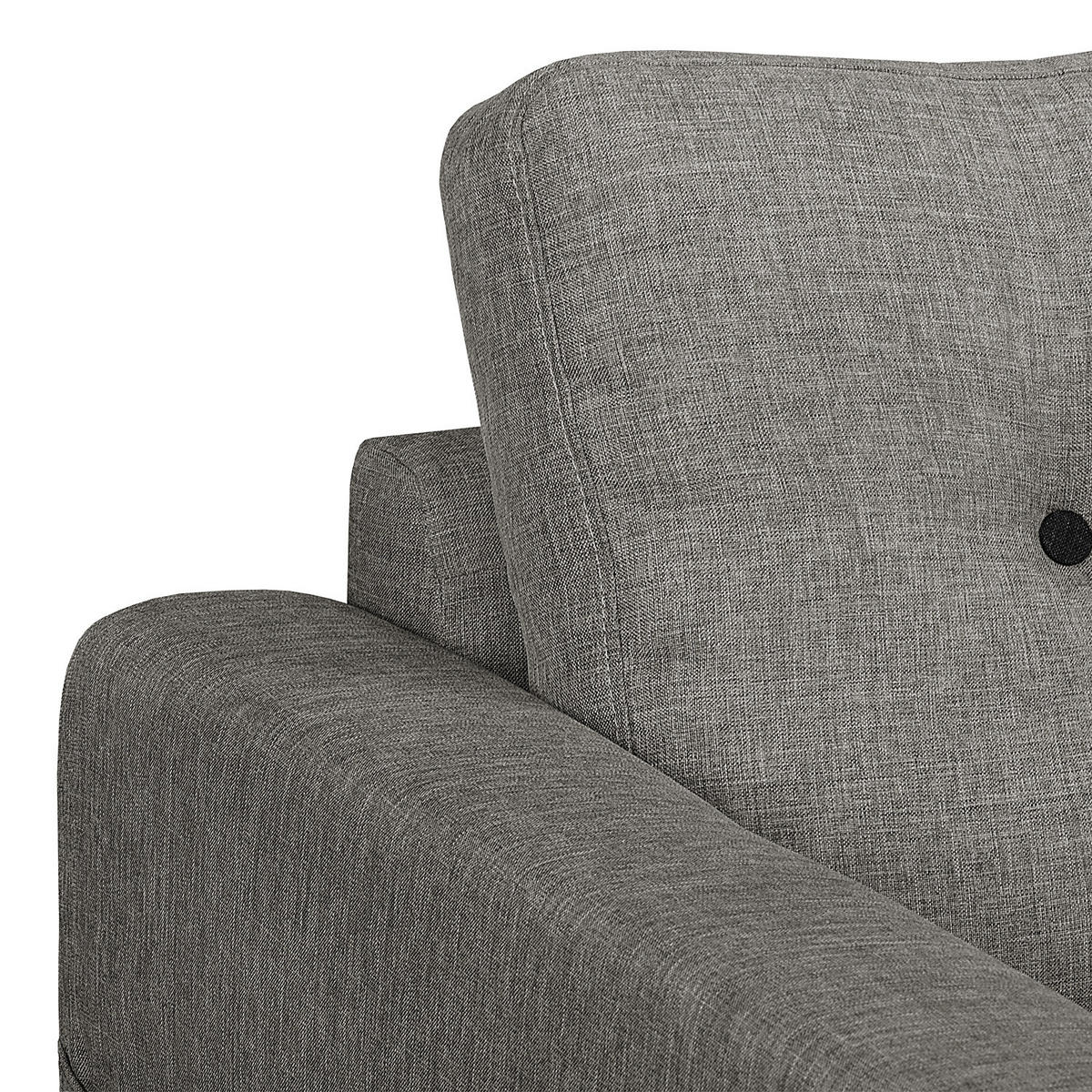 WOHNLANDSCHAFT mit Longchair - Grau, Textil (290/90/200cm) - home24