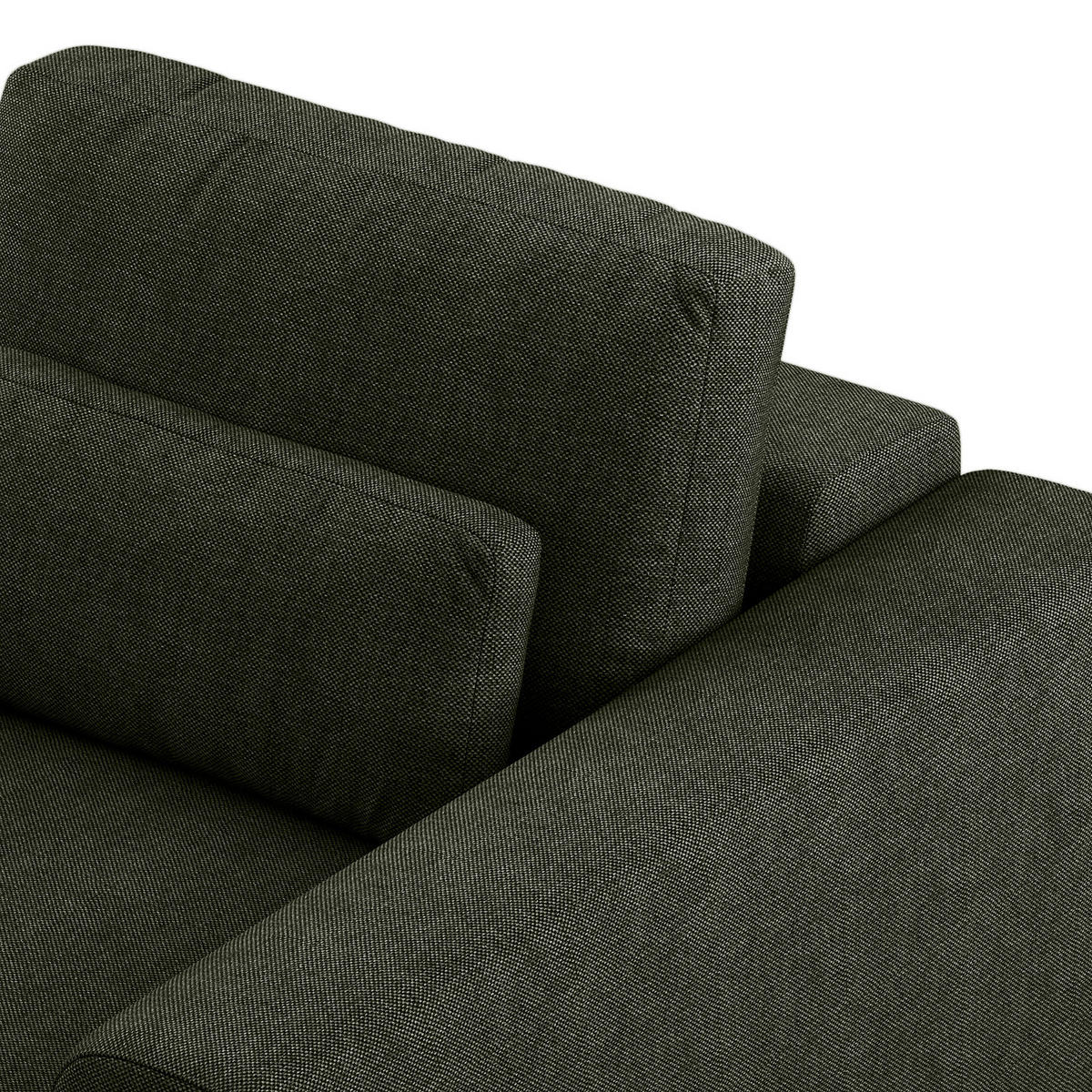 3-SITZER SOFA - Schwarz/Grau, Kunststoff/Textil (252/80/117cm) - home24
