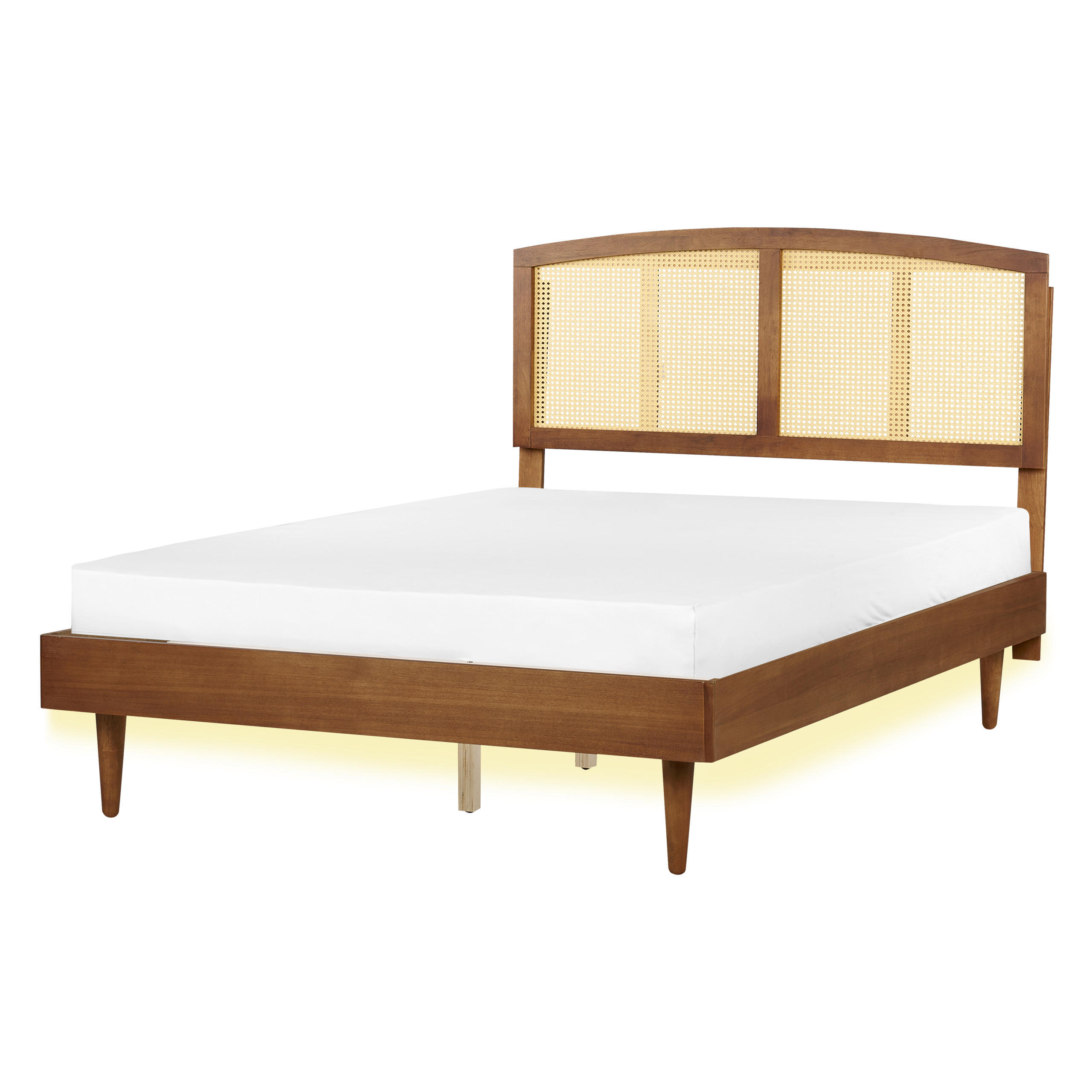 Beliani Bett Braun, Natur 140x200 cm