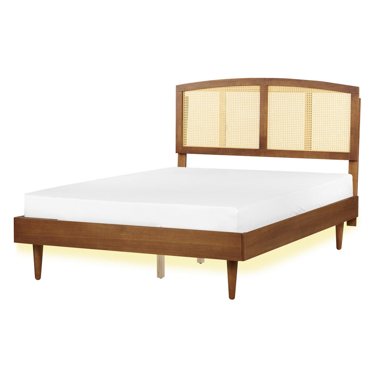 BETT 140/200 cm Braun Varzy - Braun/Naturfarben, Holz (140/200cm) - Beliani