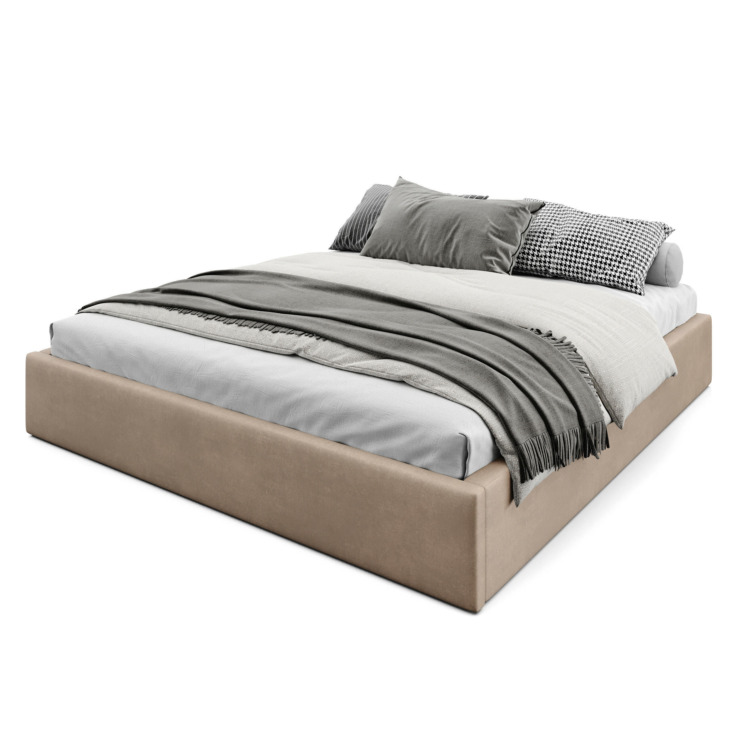 Muralo Polsterbett Beige 180x200 cm