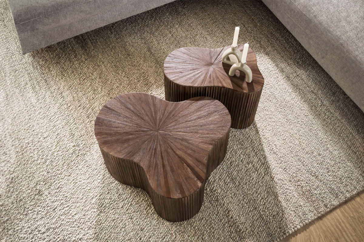 COUCHTISCH-SET INKA Braun Teakholz - Braun, Teakholz/Holz (77/60/38cm) - KAWOLA