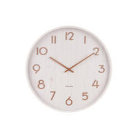 WANDUHR Pure Ø40 cm - Weiß, Holz (40/40/4.5cm) - Karlsson