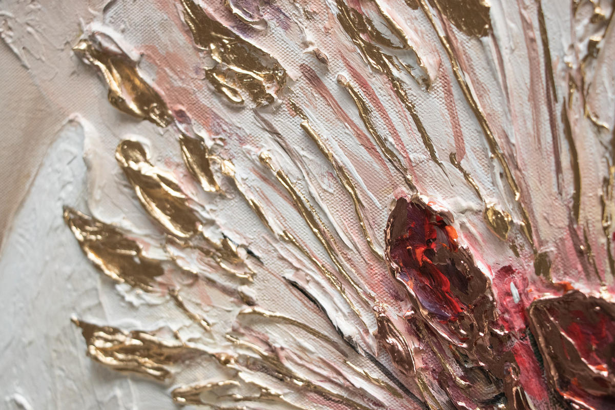 GEMÄLDE Malve Schattenfugenrahmen Grau 200x100 cm - Grau, Holz (200/100cm) - YS-art gallery