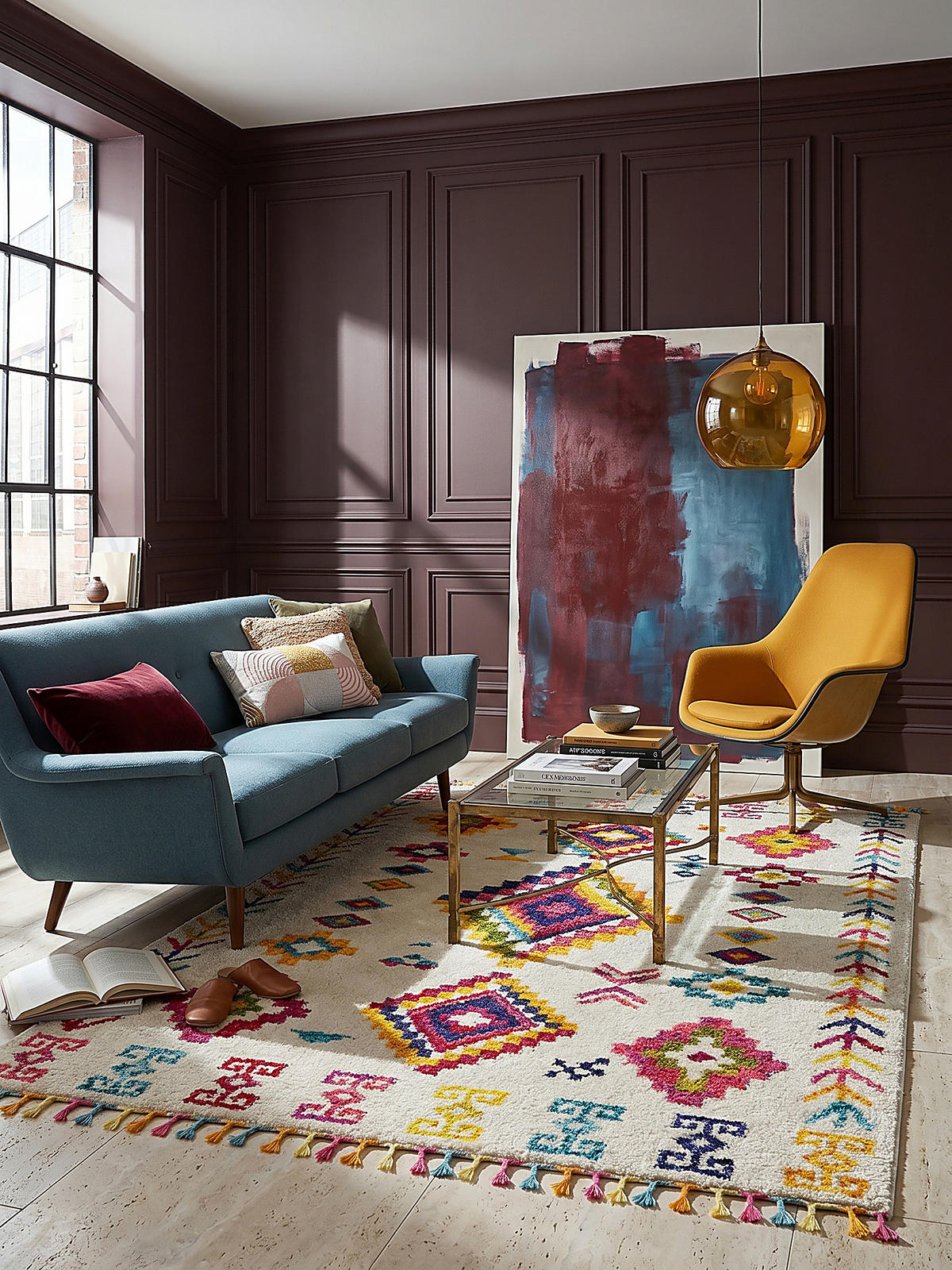 HOCHFLORTEPPICH ARUN 120/170 cm - Multicolor, Textil (170/120cm) - KADIMA DESIGN
