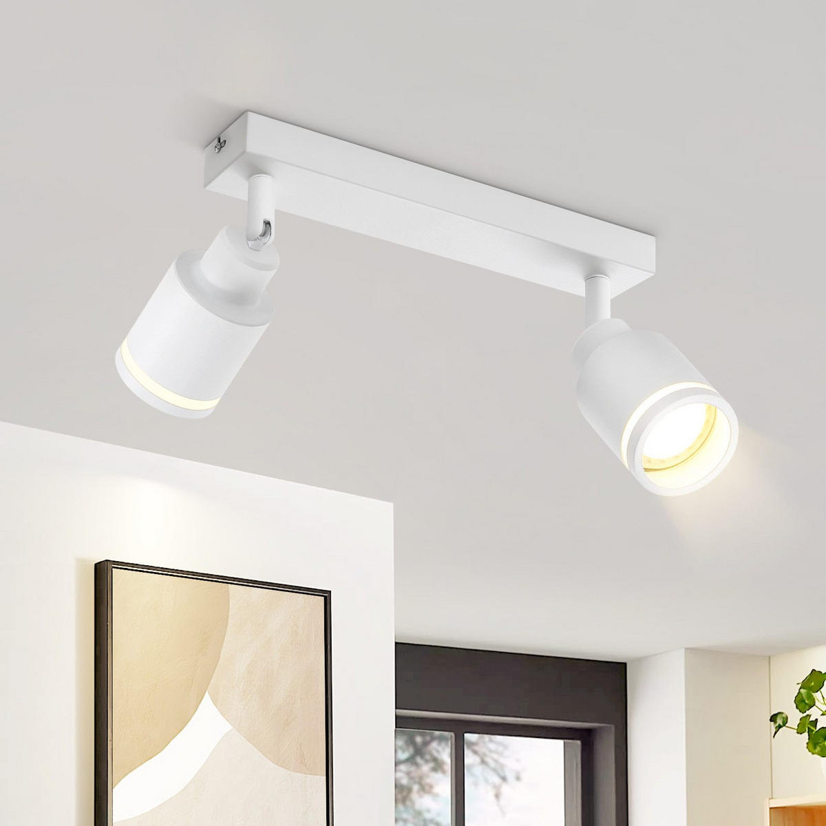 STRAHLER Saarbrücken 2-flammig 30/5/15.7 cm - Weiß, Metall (30/5/15.7cm) - Nettlife