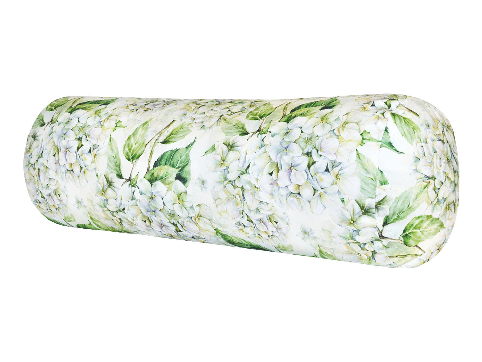 XL-NACKENROLLENHÜLLE Landlust-Hortensie weiß 25/70 cm - Weiß/Grün, Textil (25/70cm) - beties Heimtextil