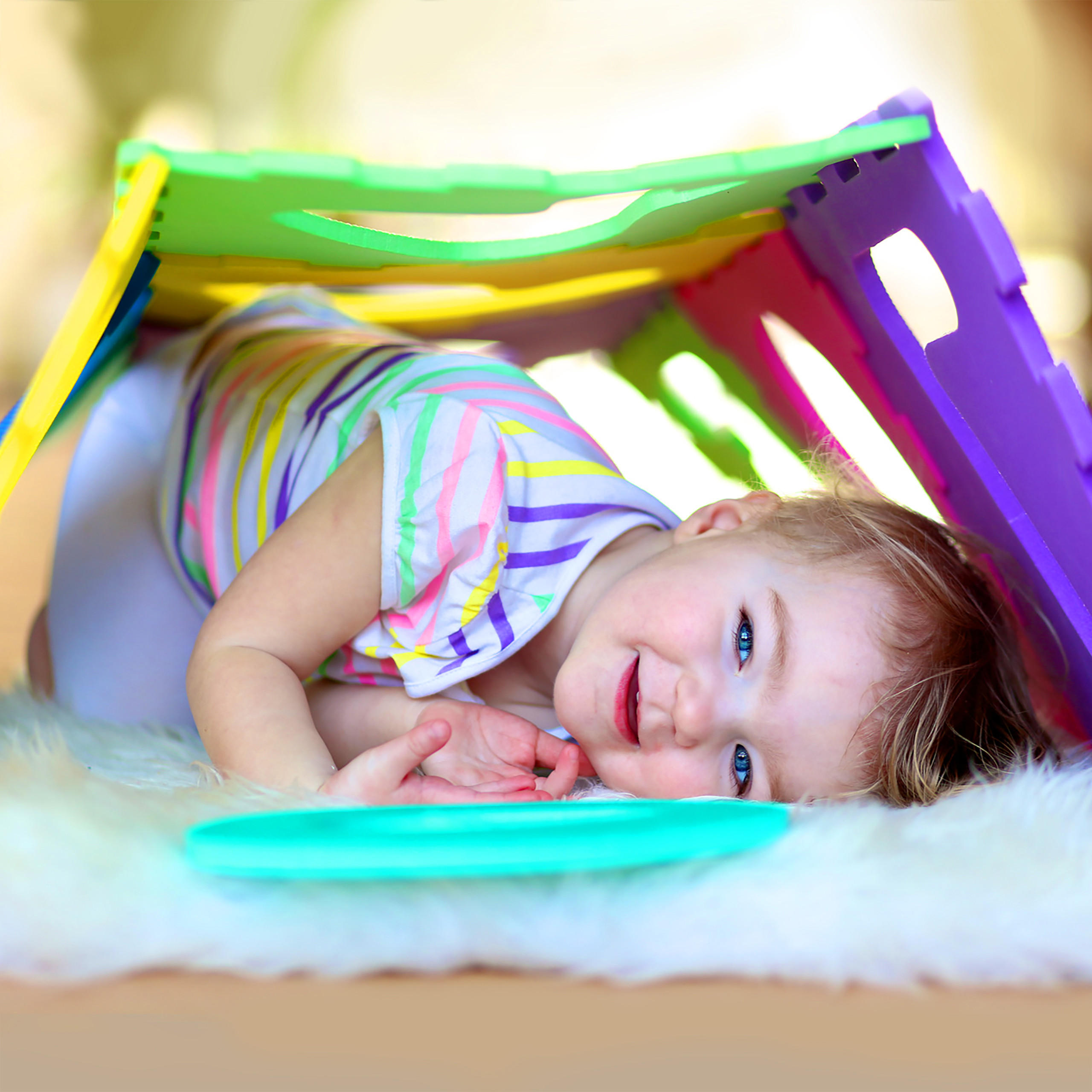 SPIELMATTE Puzzle - Multicolor, Kunststoff (31.5/31.5cm) - Relaxdays