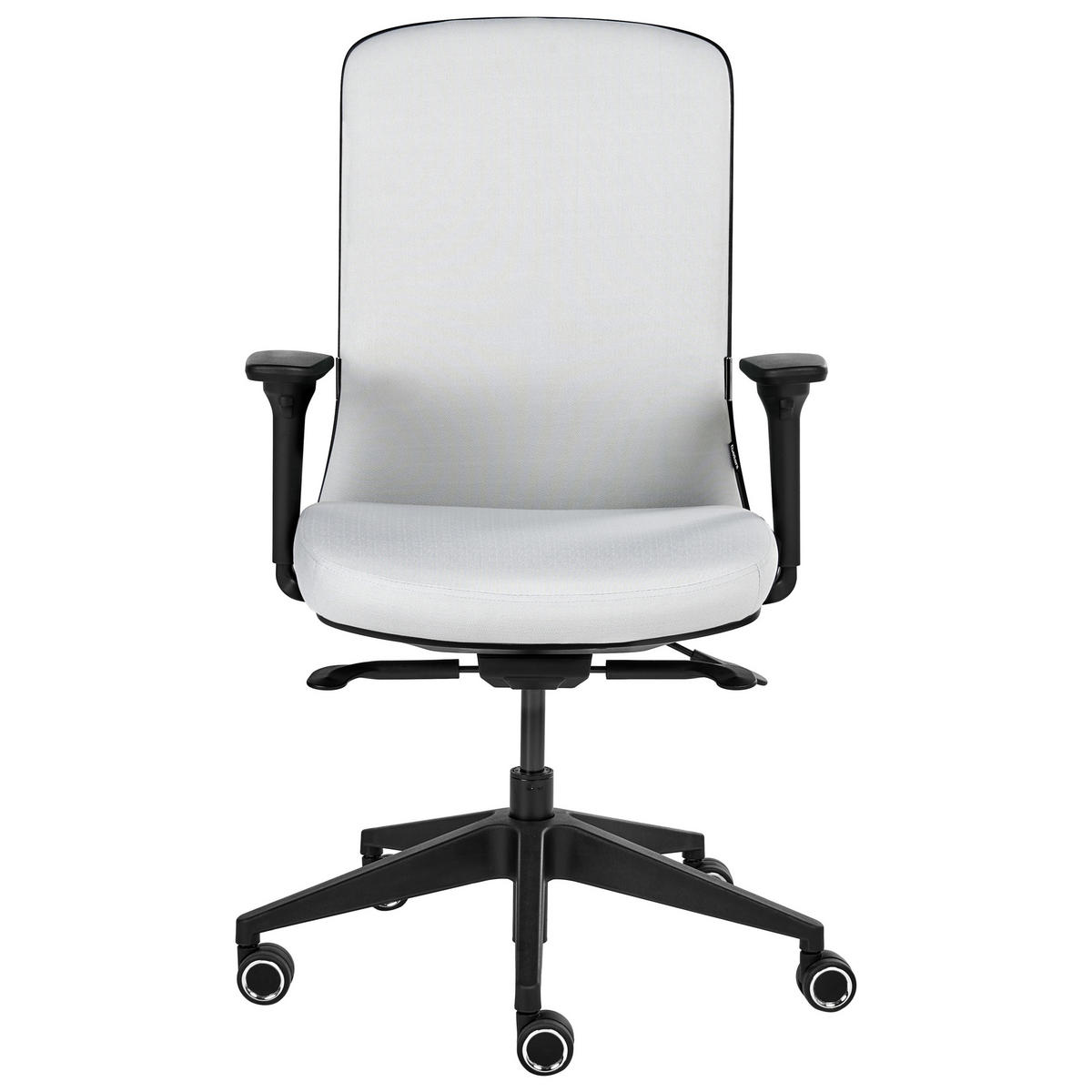 KANCELÁŘSKÁ ŽIDLE Látka Světle šedá Kamilon - šedá/černá, textil (60/98/65cm) - Beliani