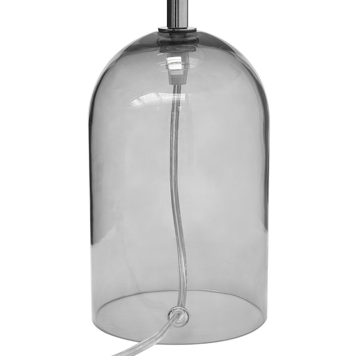TISCHLAMPE Devoll 25/25/44 cm - Grau, Glas (25/25/44cm) - Beliani