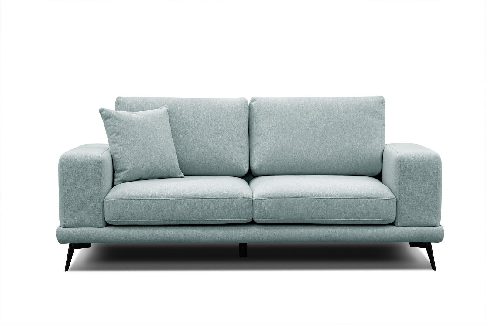 SOFA MEDIOLANE 2,5-Sitzer, mint - Mintgrün, Holzwerkstoff/Textil (203/87/96cm) - Courtois Laville