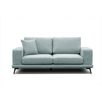 SOFA MEDIOLANE 2,5-Sitzer, mint - Mintgrün, Holzwerkstoff/Textil (203/87/96cm) - Courtois Laville