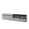 LOWBOARD Elektrokamin, zementgrau, 200/35/45cm - Grau, Holzwerkstoff (200/45/35cm) - Skraut Home