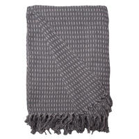 DECKE Straight 130x180 cm, 100% Baumwolle, Mitternachtsblau - Blaugrau, Textil (130/180cm) - Au Maison