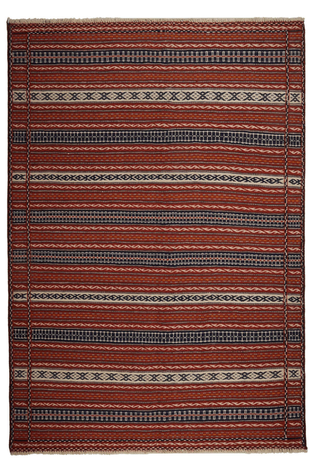 KELIM-TEPPICH handgewebt Kordi Beige, Rot 244/169 cm Schurwolle - Blau/Beige, Textil (169/244cm) - Looma