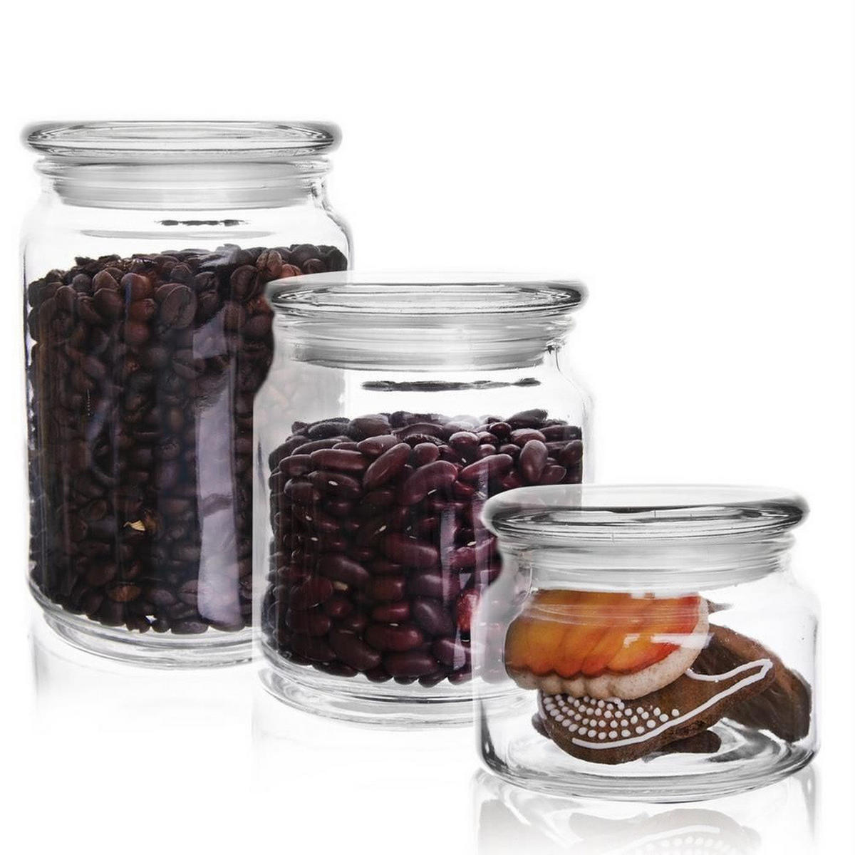 VORRATSGLAS rund 380 ml Transparent - Transparent, Glas (10/7.5/10cm) - Orion 