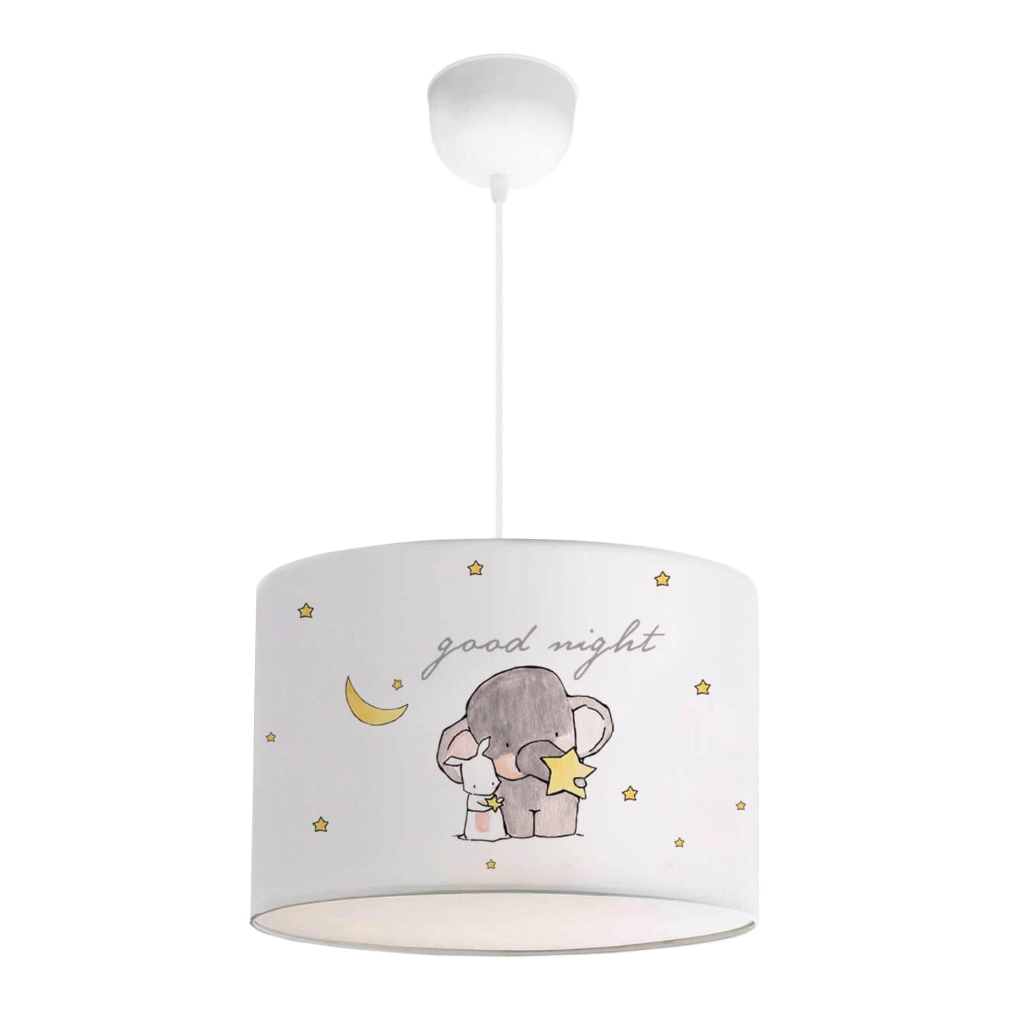 KINDERHÄNGELEUCHTE Rugby - Weiß/Grau, Textil (28/28/70cm) - lux.pro